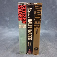 Ralph Nader 3 Book Lot HC DJ